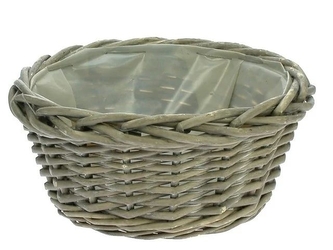 Ratanový košík-mísa s igelitovou výplní 10 x 19 cm