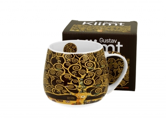 Porcelánový hrnek soudek - TREE OF LIFE BROWN, 430 ml