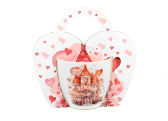 Porcelánový hrnek PALÁC 460 ml v papírovém košíku