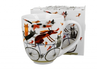 Porcelánový hrnek XXL Psí svět PES NA KOLE 1000 ml v dárkové krabičce