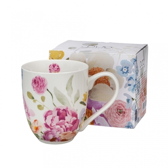 Porcelánový hrnek XXL JUNE 1000 ml v dárkové krabičce