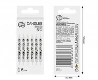 Świeczki urodzinowe Piłki nożne z podstawkami 6szt