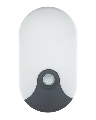 Q-181AD LED 18W/1440lm/4000K nástěnné, senzorové, oválné světlo - šedé QTEC