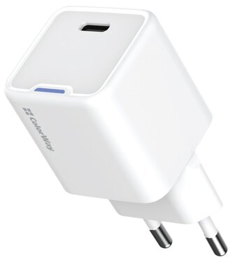 COLORWAY 1x USB-C/ síťová nabíječka/ GaN/ PD/ PPS/ 35W/ Bílá