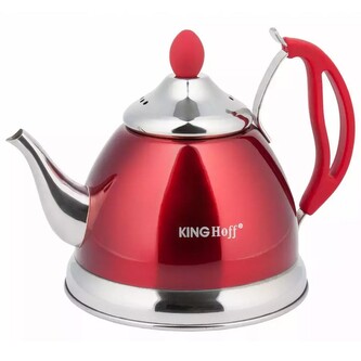 Konvice na čaj se sítkem Kinghoff, 1l, červená