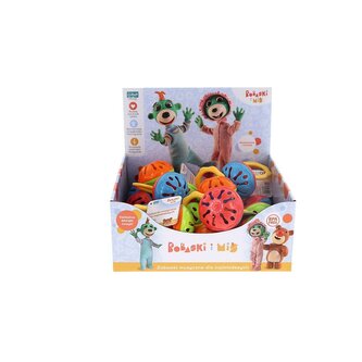 PROMO Zabawka muzyczna Grzechotka Dzwoneczek Bobaski i Miś p20 61775 Trefl