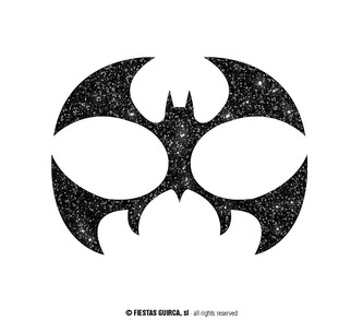 Netopýr se třpytkami na obličej 20x20 cm