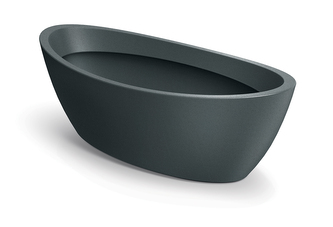 Květináč ARIA OVAL 40 cm - barva: grafit