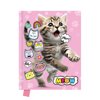 Památník JUNIOR 14x18 cm, 80 list. čistý - Meow