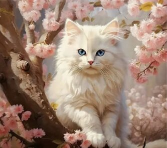 Diamantové malování 30x40cm kočka na stromě