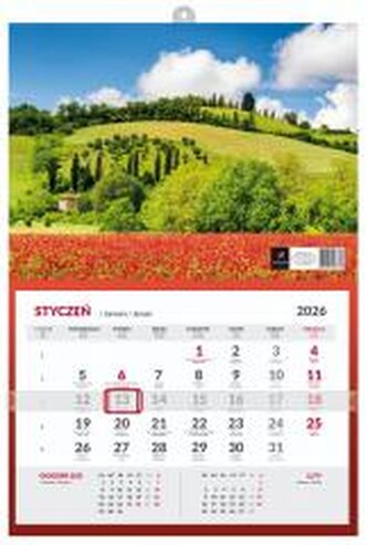Kalendarz 2026 jednodzielny Lux MIX