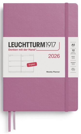 Weekly Planner 2026 Medium (A5) Dusty Rose