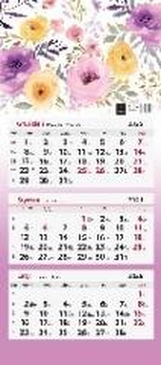 Kalendarz 2026 trójdzielny płaska główka MIX