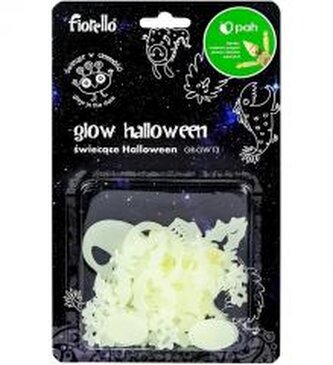Ozdoby fluorescencyjne Halloween mix 18szt