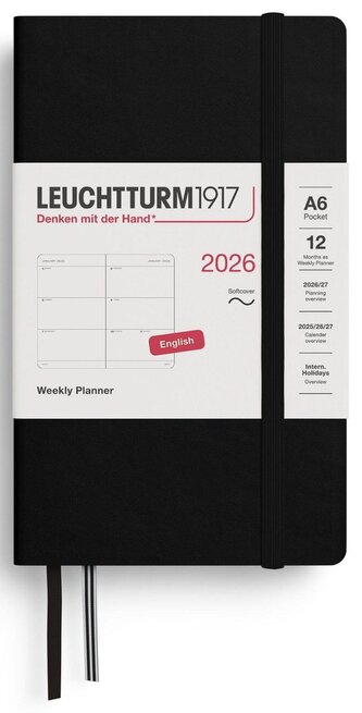 Weekly Planner 2026 Pocket (A6) Black