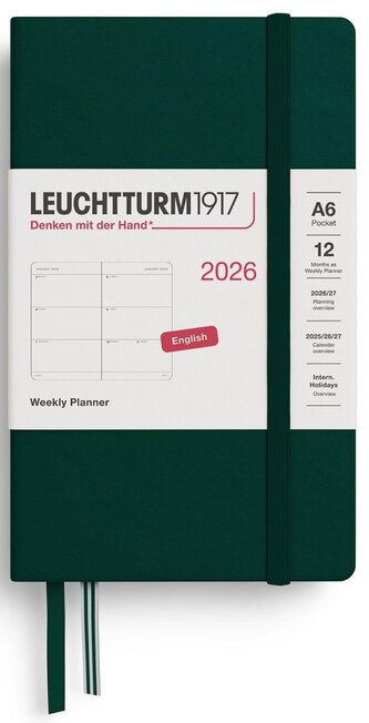 Weekly Planner 2026 Pocket (A6) Forest Green