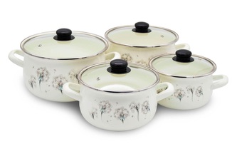 Sada hrnců smalt 8d  PAMPELIŠKA Sada hrnců smalt 8d  PAMPELIŠKA