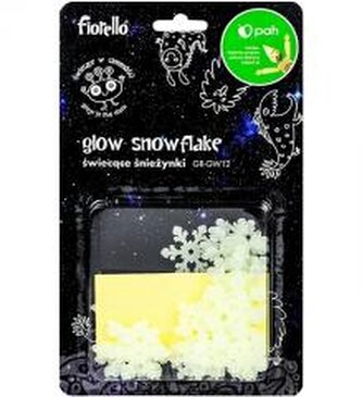 Ozdoby fluorescencyjne Śnieżynki mix 40szt