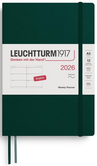 Weekly Planner 2026 Medium (A5) Forest Green