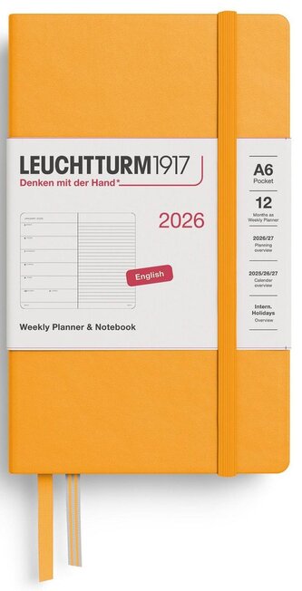 Weekly Planner & Notebook 2026 Pocket (A6) Rising Sun