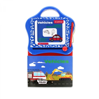 Tablica magnetyczna z  książeczka do nauki rysunków Vehicles STARPAK 552504