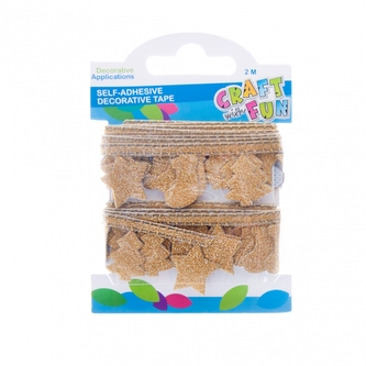 Taśma dekoracyjna samoprzylepna Skarpeta 2m złota CRAFT WITH FUN 463504