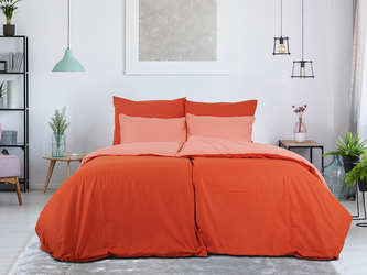 B.E.S. - Petrovice, s.r.o. Povlečení BAVLNA Double face ZIP - Cihlová/Rezavá Rozměr: 140 x 200 + 70 x 90