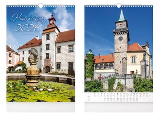 kalendář 2026 nástěnný Hrady a zámky 1061631