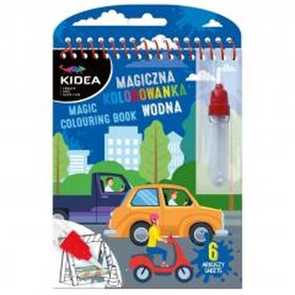Magiczna wielorazowa kolorowanka wodna O Pojazdy