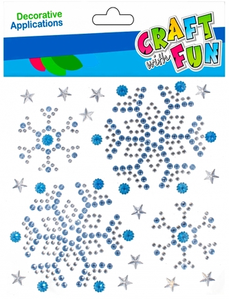 Ozdoba dekoracyjna samoprzylepna kryształki Śnieżki Boże Narodzenie CRAFT WITH FUN 521607 Ozdoba dekoracyjna samoprzylepna kryształki Śnieżki Boże Narodzenie CRAFT WITH FUN 521607