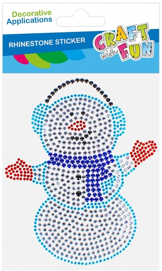 Ozdoby dekoracyjne samoprzylepne kryształki Bałwan Boże Narodzenie CRAFT WITH FUN  545780 Ozdoby dekoracyjne samoprzylepne kryształki Bałwan Boże Narodzenie CRAFT WITH FUN  545780