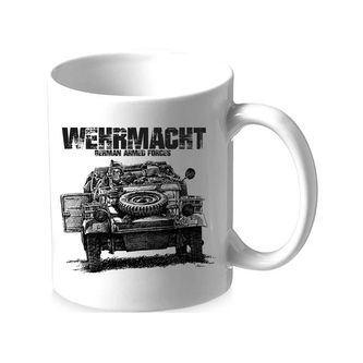 Hrnek Striker Wehrmacht Armed Forces - bílý