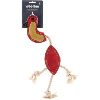 Wooffee kožená hračka Pták s provazy