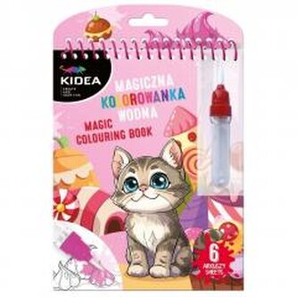 Magiczna wielorazowa kolorowanka wodna P Kot KIDEA