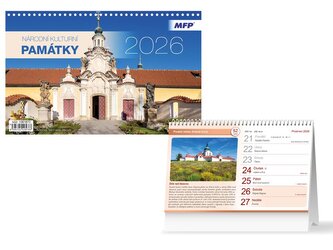 kalendář 2026 stolní Národní kulturní památky 1061673