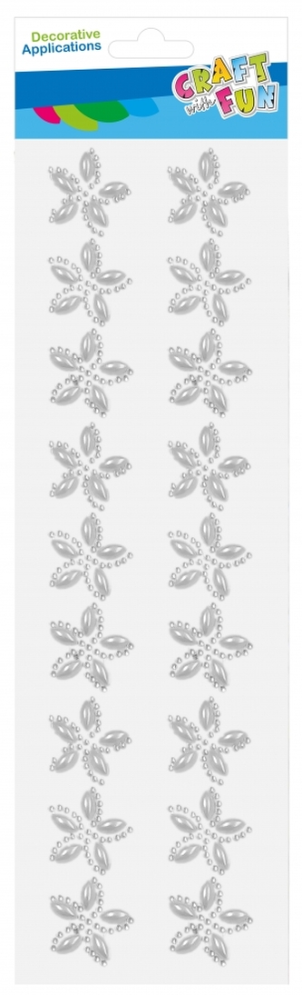Ozdoba dekoracyjna kryształki samoprzylepne Kwiaty białe 18szt CRAFT WITH FUN 531858 Ozdoba dekoracyjna kryształki samoprzylepne Kwiaty białe 18szt CRAFT WITH FUN 531858