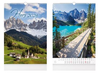 kalendář 2026 nástěnný Hory 1061630