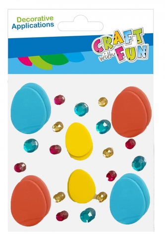 Ozdoba dekoracyjna EVA Jajka samoprzylepne  kryształki Wielkanoc CRAFT WITH FUN 531829 Ozdoba dekoracyjna EVA Jajka samoprzylepne  kryształki Wielkanoc CRAFT WITH FUN 531829