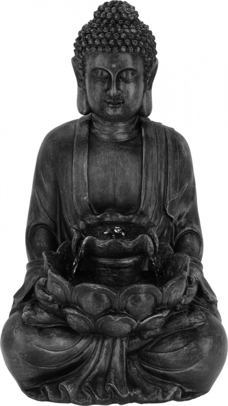 LED fontánka Buddha 47,5 cm černá