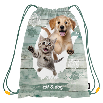 JUNIOR S8 - Taška na pleny s potiskem kočky a psa