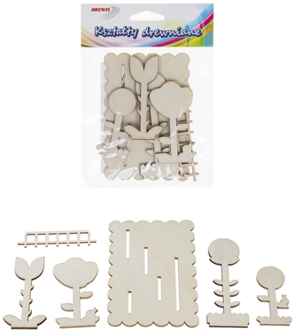 Zestaw drewniany DIY ZD1 kwiatki, Brewis