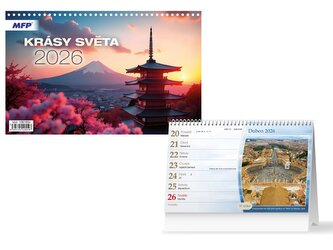 kalendář 2026 stolní Krásy světa 1061654