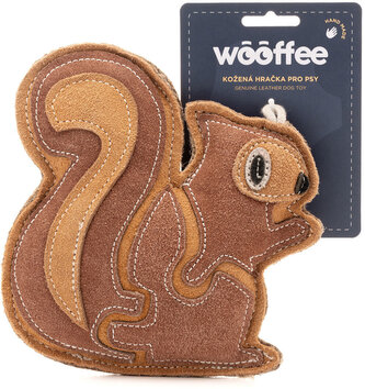 Wooffee kožená hračka Hnědá veverka
