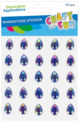 Ozdoby dekoracyjne samoprzylepne Kryształki Łezka op.25 szt. CRAFT WITH FUN 545772 Ozdoby dekoracyjne samoprzylepne Kryształki Łezka op.25 szt. CRAFT WITH FUN 545772