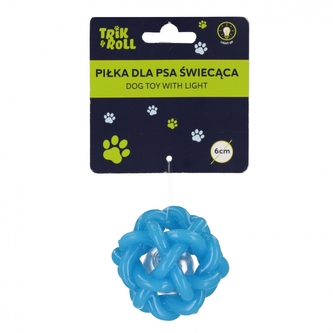 Piłka dla psa świecąca 6cm niebieska TRIK&ROLL 560862