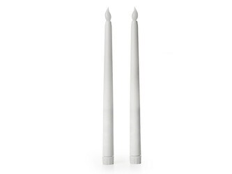 LED svíce kónická na tužkové baterky Ø2 cm - 2 ks - bílá