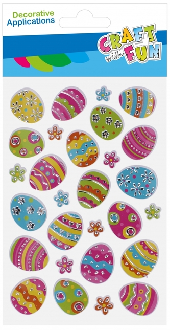 Ozdoba dekoracyjna naklejki 3D Pisanki 28szt. Wielkanoc CRAFT WITH FUN 531852