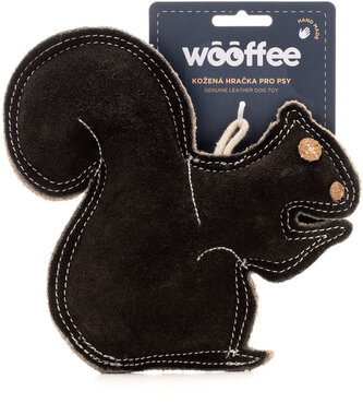 Wooffee kožená hračka Černá veverka