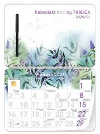 Kalendarz szkolny tablica 2025/2026