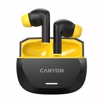Sluchátka "Hexagon 7", černá / žlutá, TWS bezdrátová, Bluetooth 5.4, CANYON CNS-TWS7BY Sluchátka "Hexagon 7", černá / žlutá, TWS bezdrátová, Bluetooth 5.4, CANYON CNS-TWS7BY